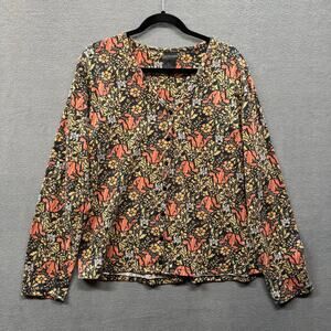 Metropolitan Museum Of Art Tapestry Print Button Down Top Cardigan Womens XL